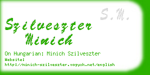 szilveszter minich business card